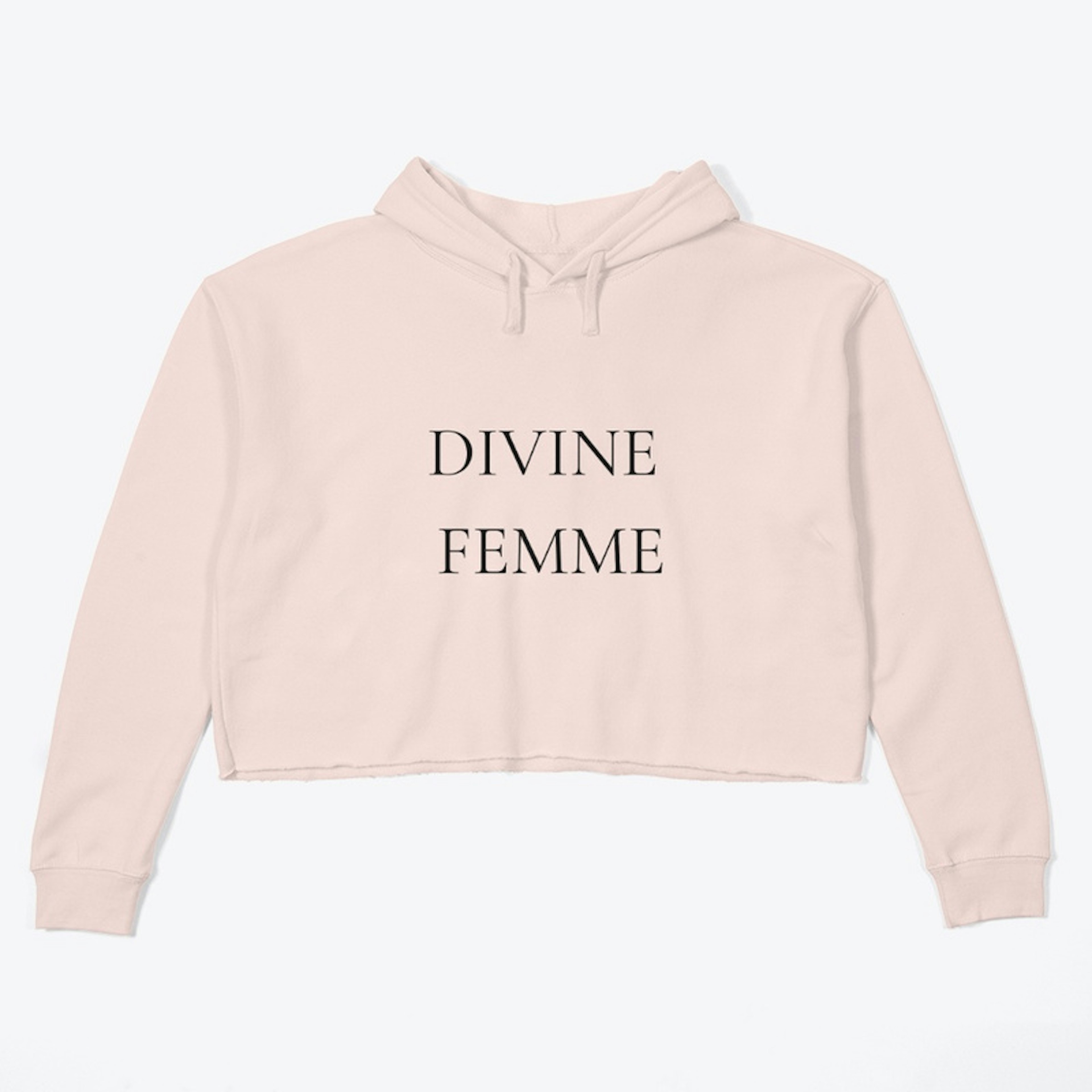 Divine Femme Crop Hoodie (Pink)